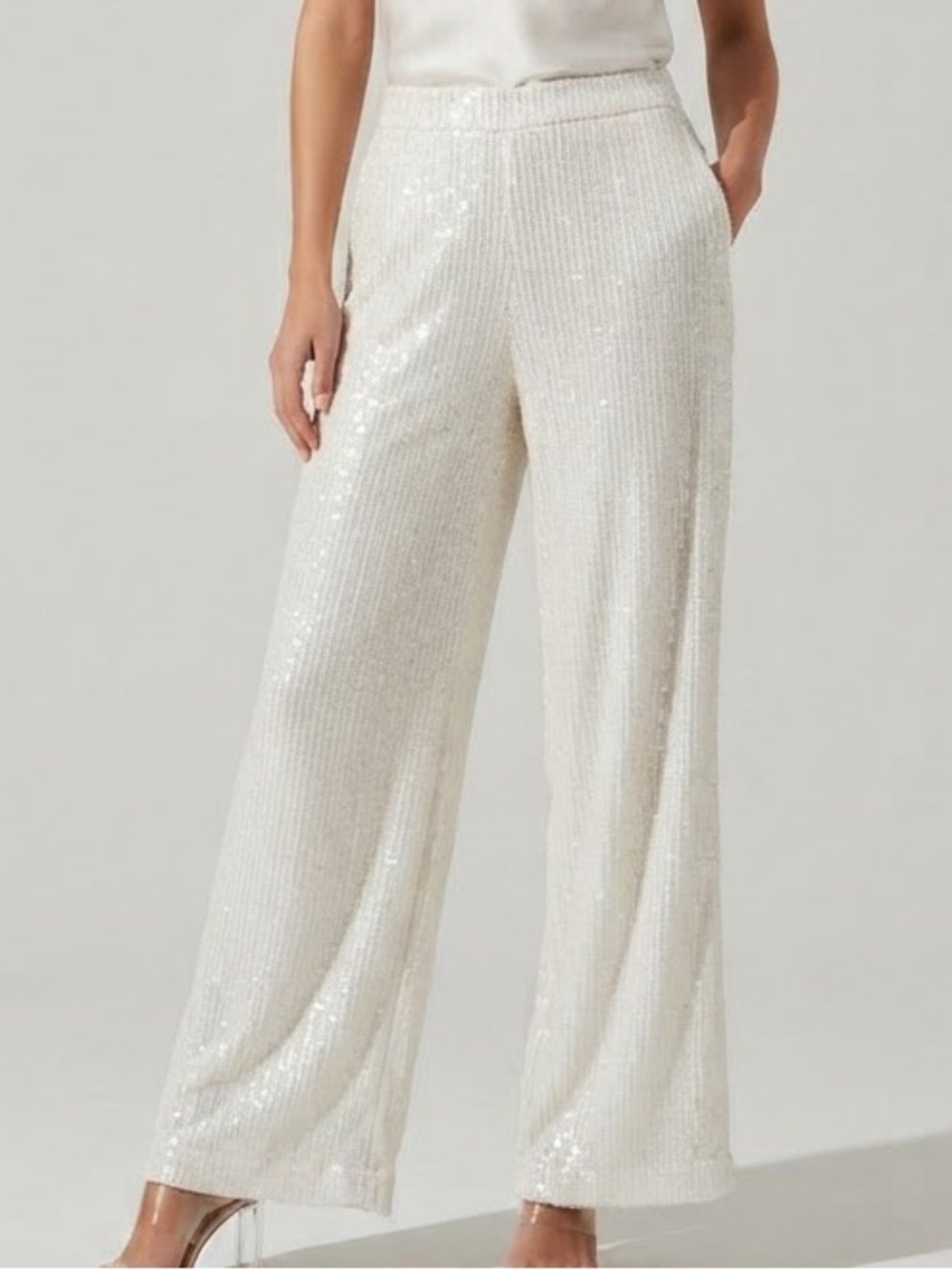 House of Harlow 1960 Embellished White Evening Pants 8